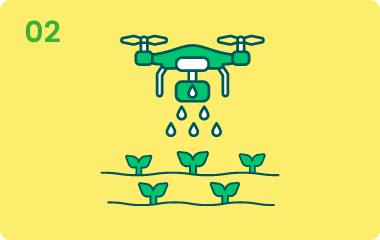 薬剤の効果を高めた散布品質